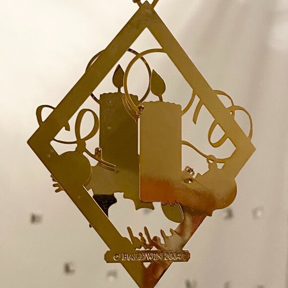 CLASSIC CANDLES 77133.010 2004 Baldwin Brass 24K Finished Brass Ornament VTG - Picture 3 of 9